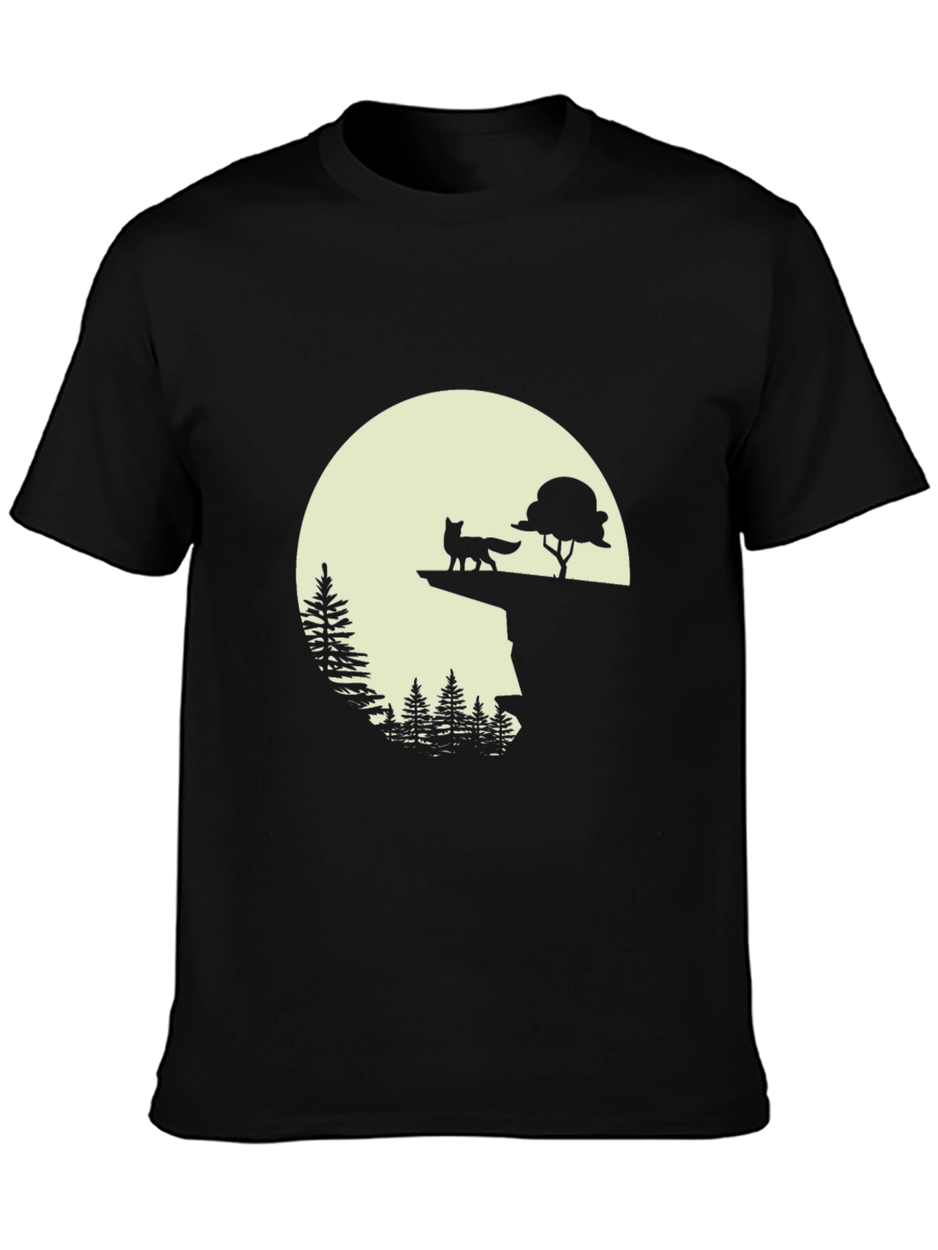 Fox & Moon Graphic Tee - Nature Inspired Print