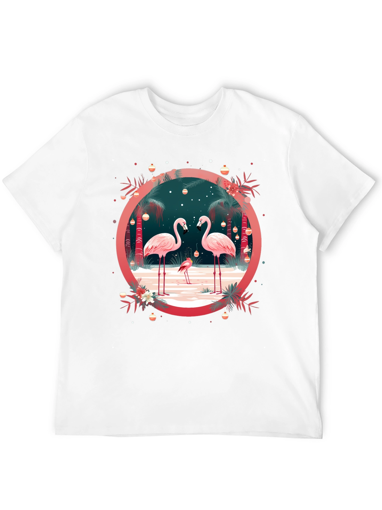 Flamingo Holiday Crew Neck Tee