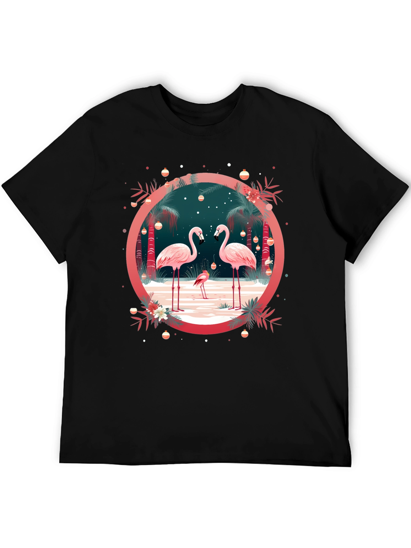 Flamingo Holiday Crew Neck Tee