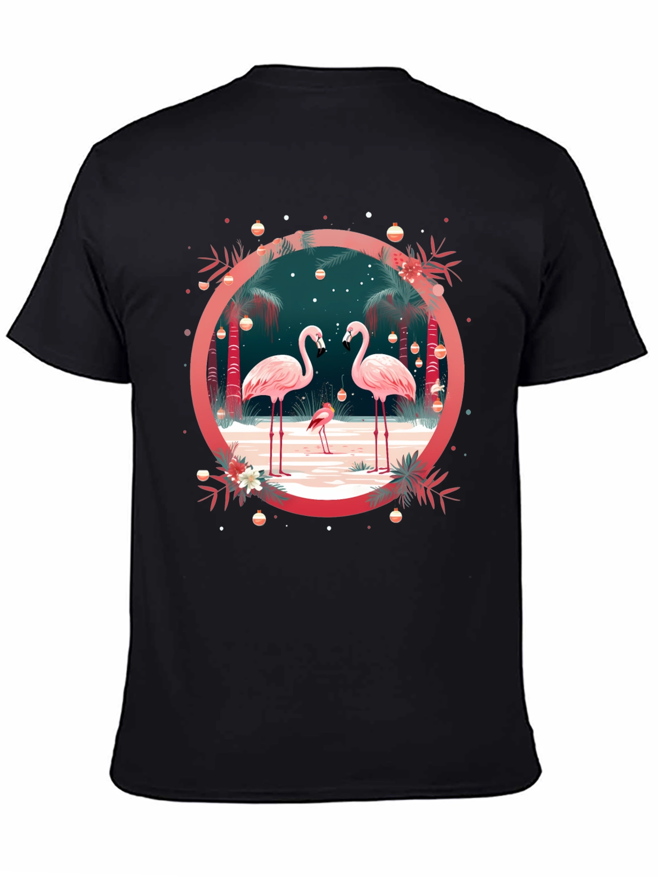 Flamingo Holiday Crew Neck Tee