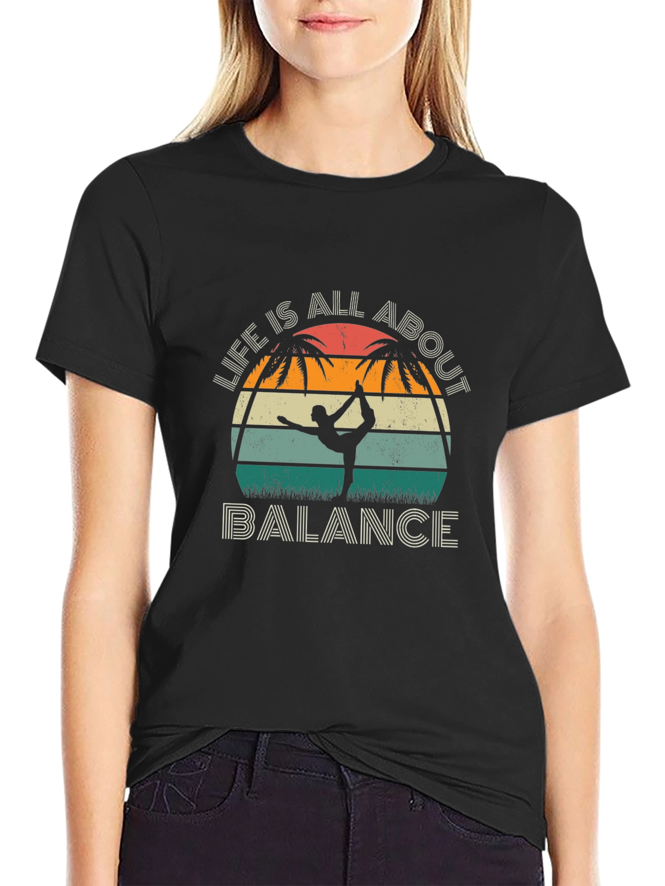Life is All About Balance Yoga Graphic Tee
