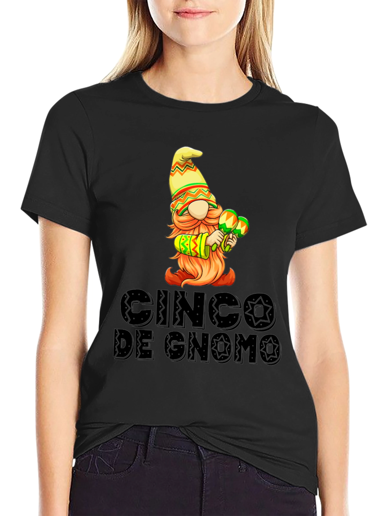 Cinco de Gnomo Graphic T-Shirt - Festive Fun