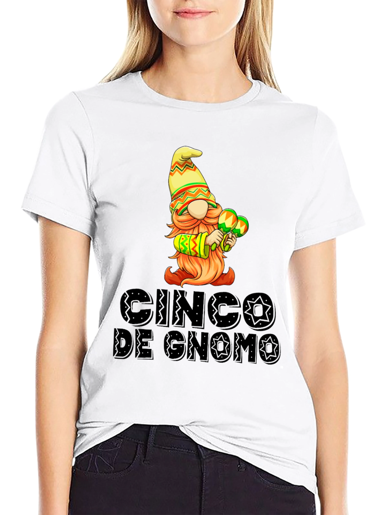 Cinco de Gnomo Graphic T-Shirt - Festive Fun