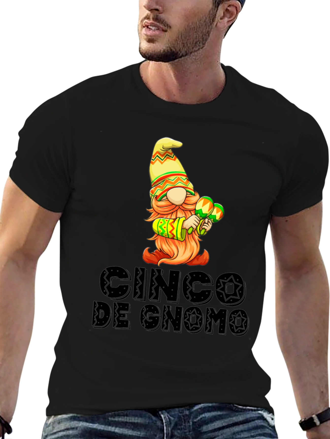 Cinco de Gnomo Graphic T-Shirt - Festive Fun