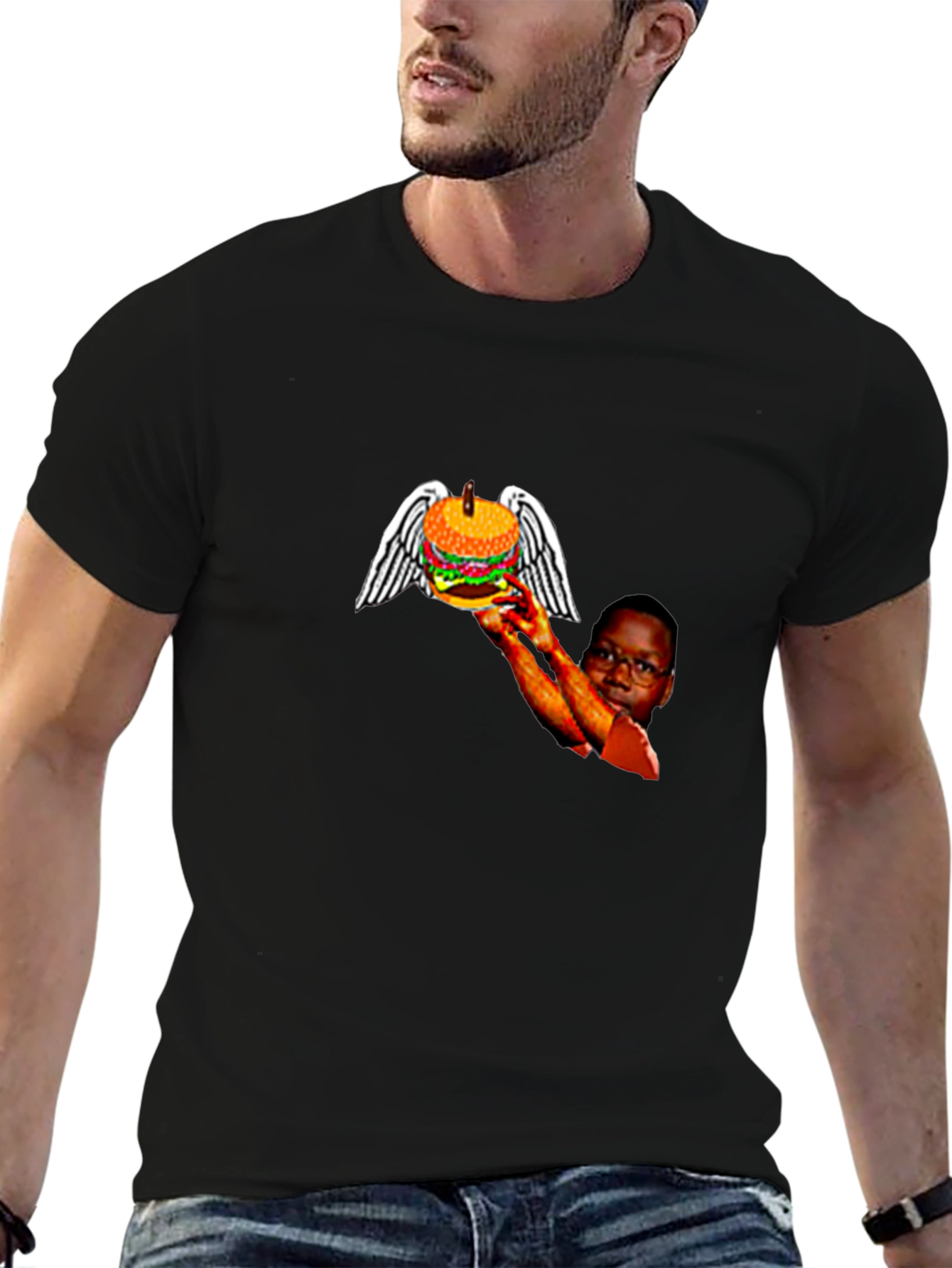 Winged Burger Graphic T-Shirt