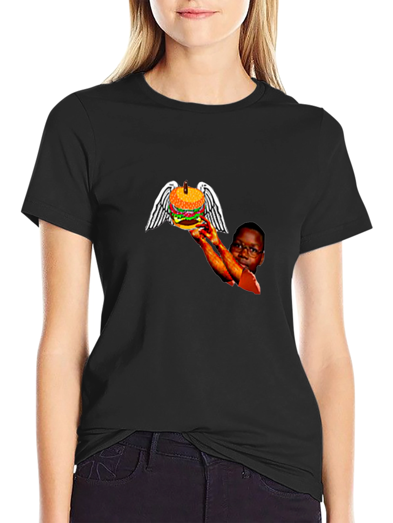 Winged Burger Graphic T-Shirt