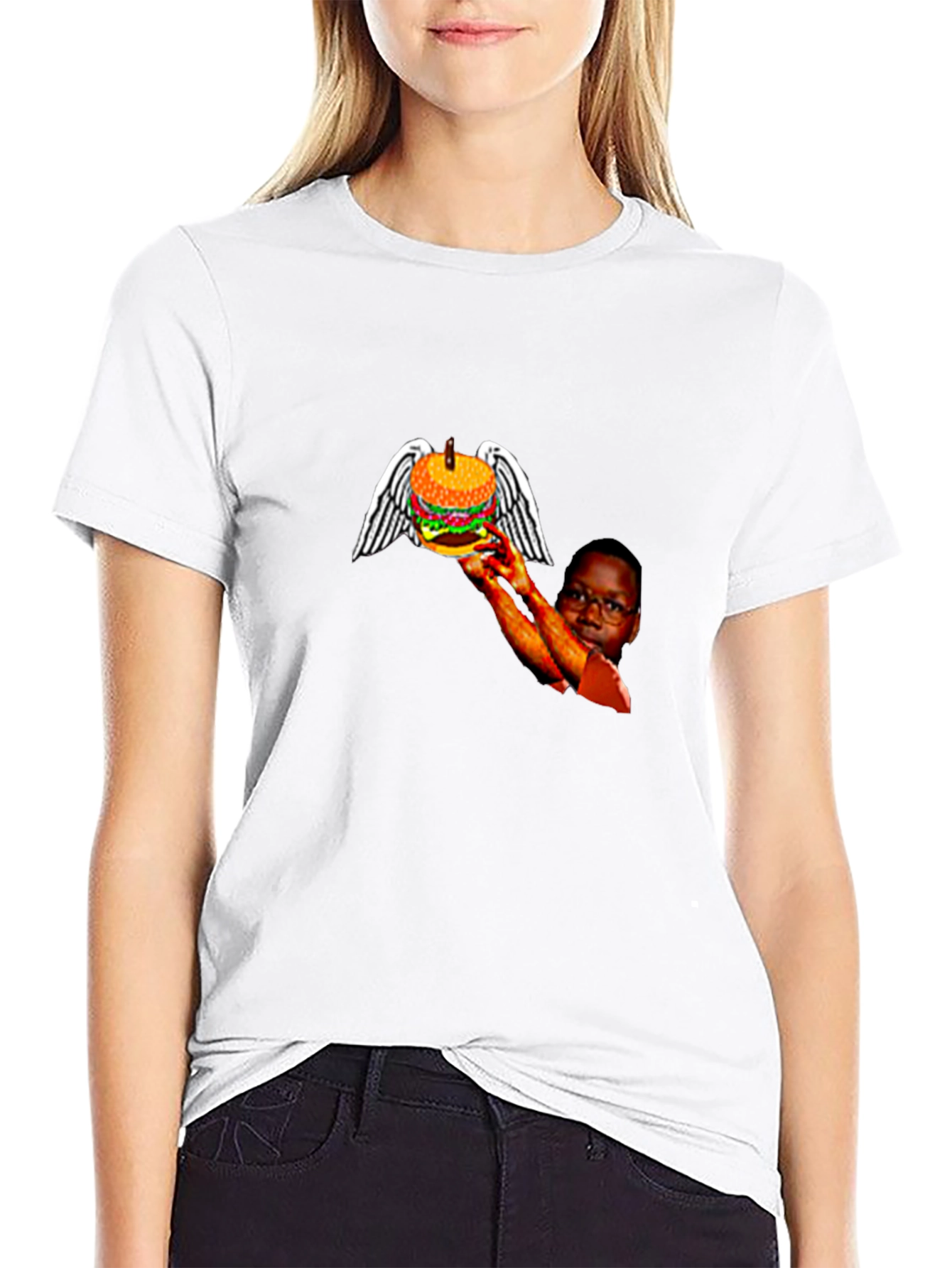 Winged Burger Graphic T-Shirt