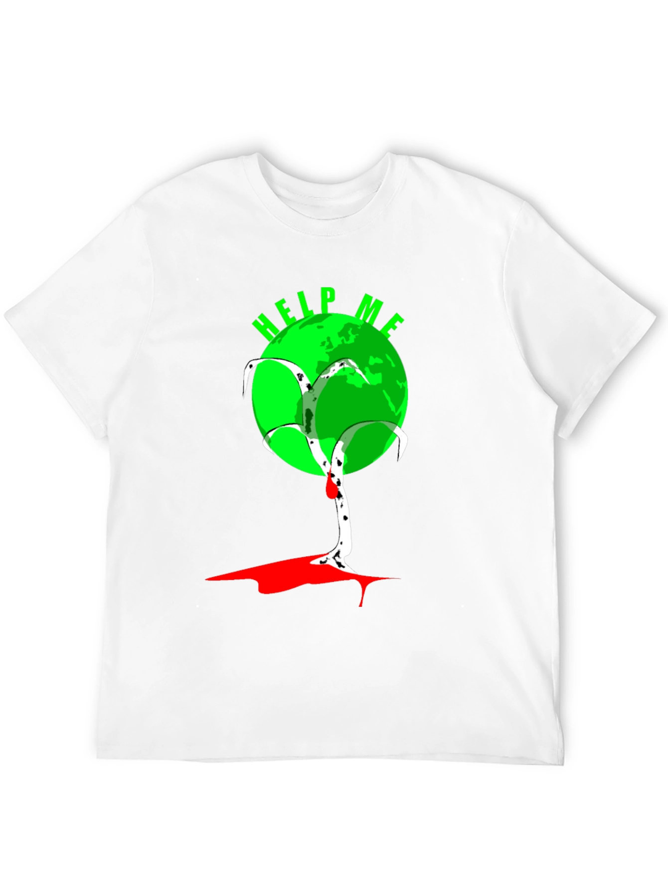 Help Me Earth T-Shirt - Black Graphic Tee