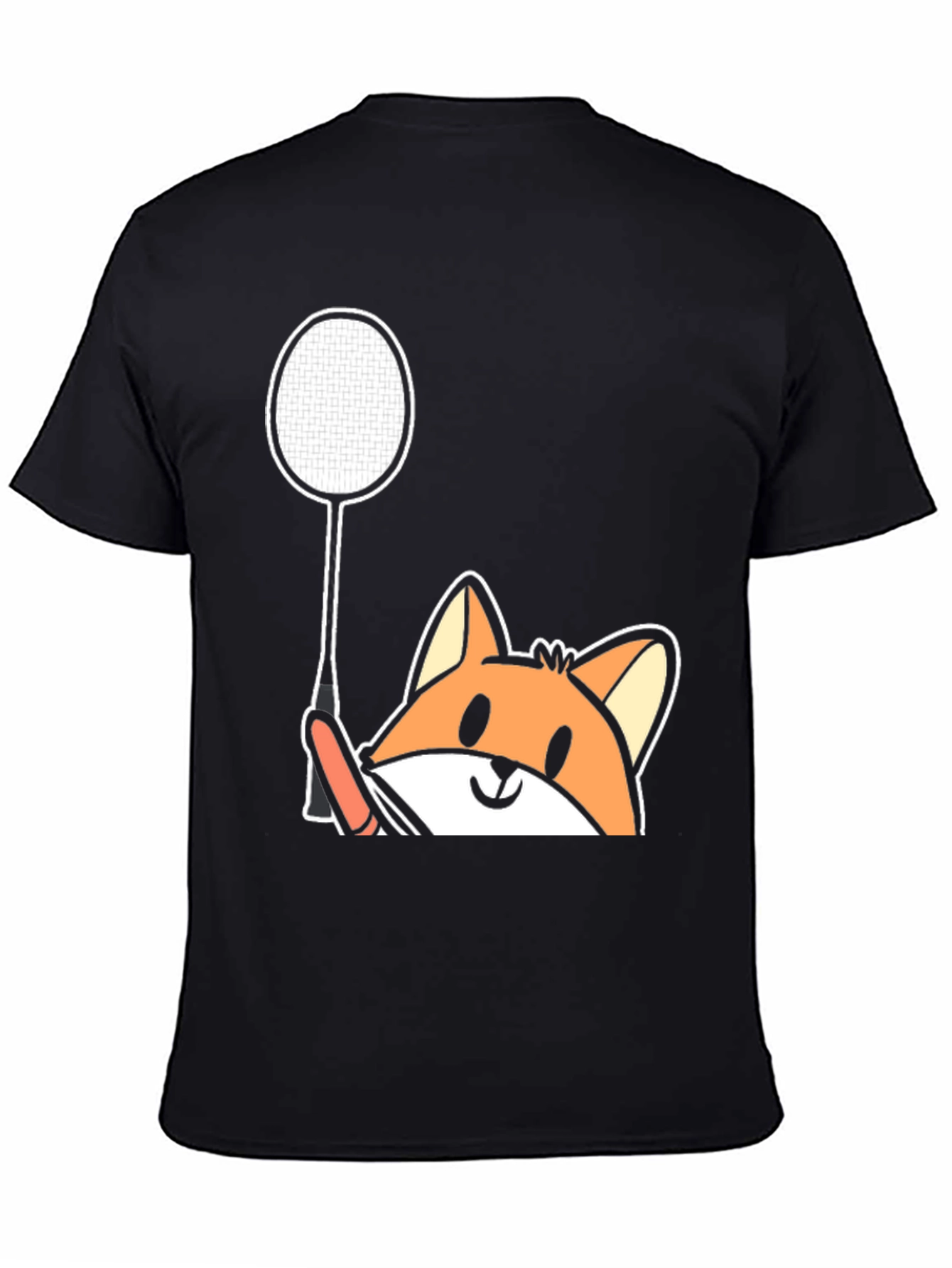 Fox Badminton T-Shirt - Cute Graphic Tee