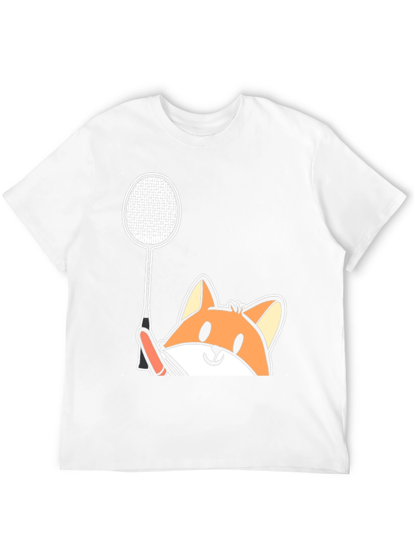 Fox Badminton T-Shirt - Cute Graphic Tee