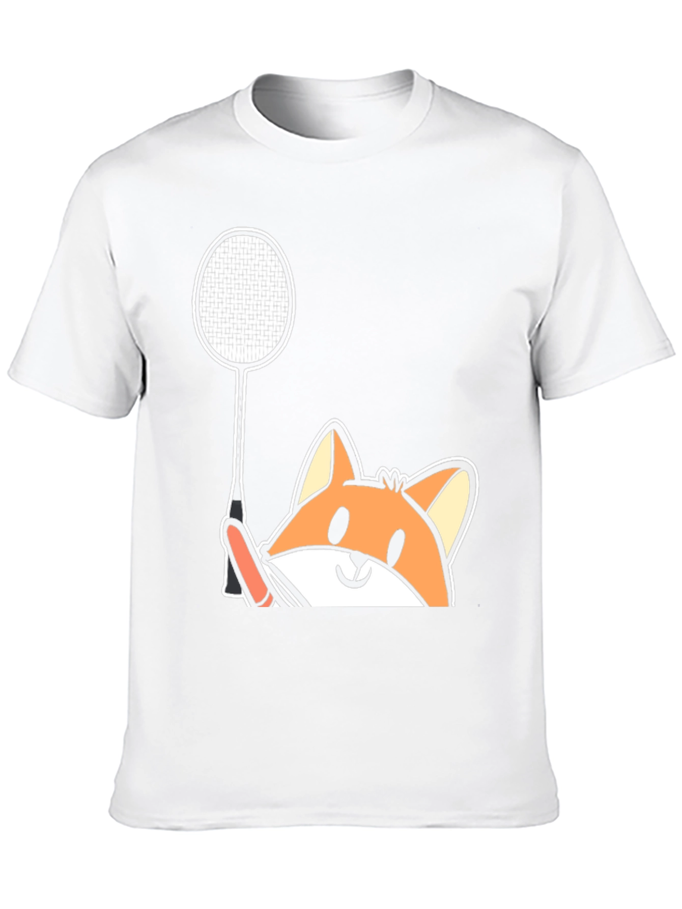 Fox Badminton T-Shirt - Cute Graphic Tee