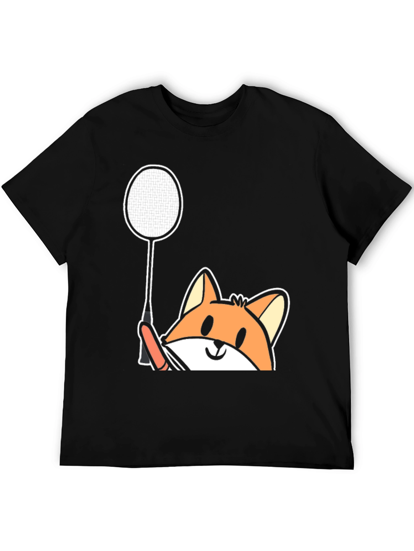 Fox Badminton T-Shirt - Cute Graphic Tee
