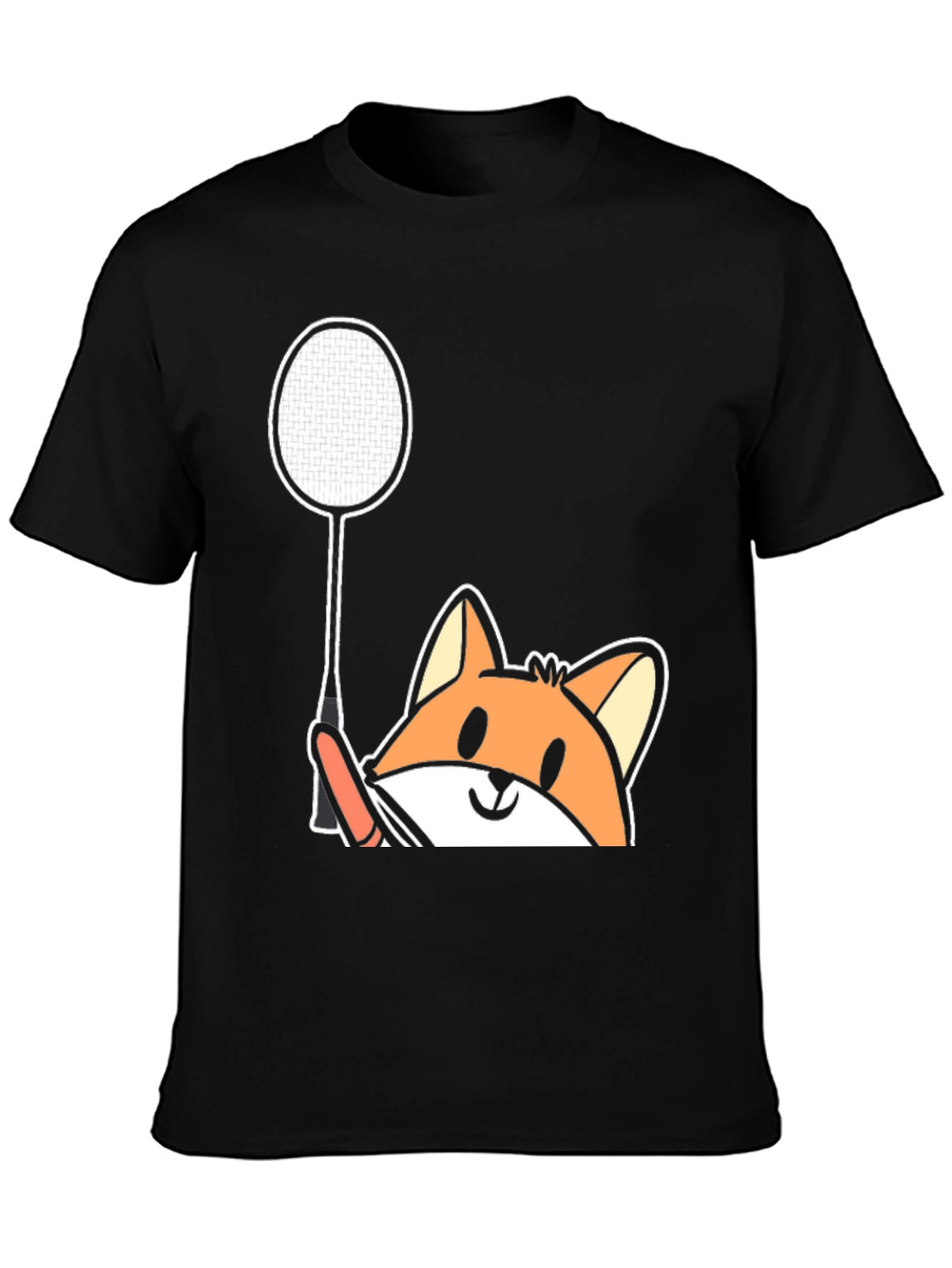 Fox Badminton T-Shirt - Cute Graphic Tee