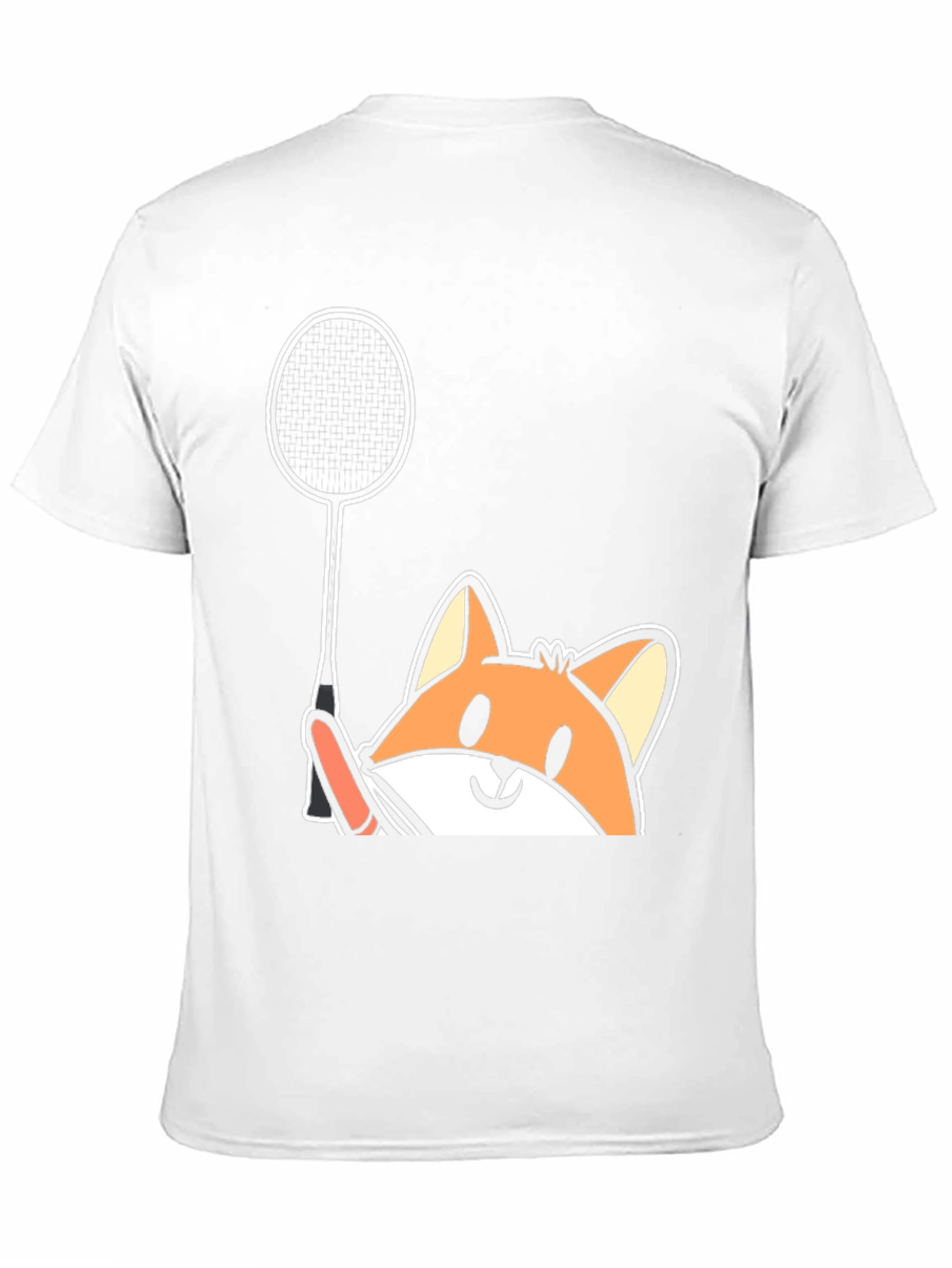 Fox Badminton T-Shirt - Cute Graphic Tee