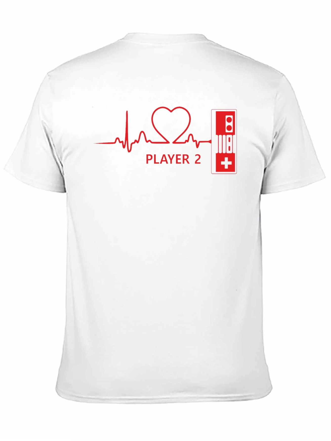 Player 2 Heartbeat Gaming T-Shirt - Black
