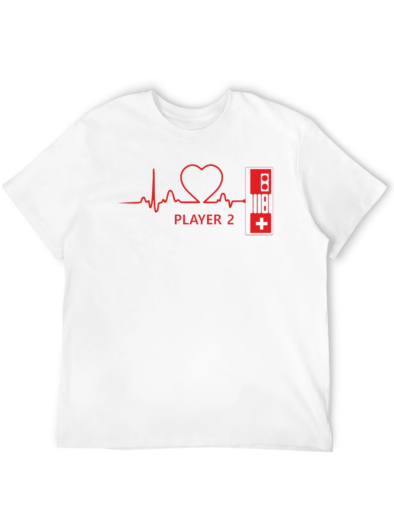 Player 2 Heartbeat Gaming T-Shirt - Black