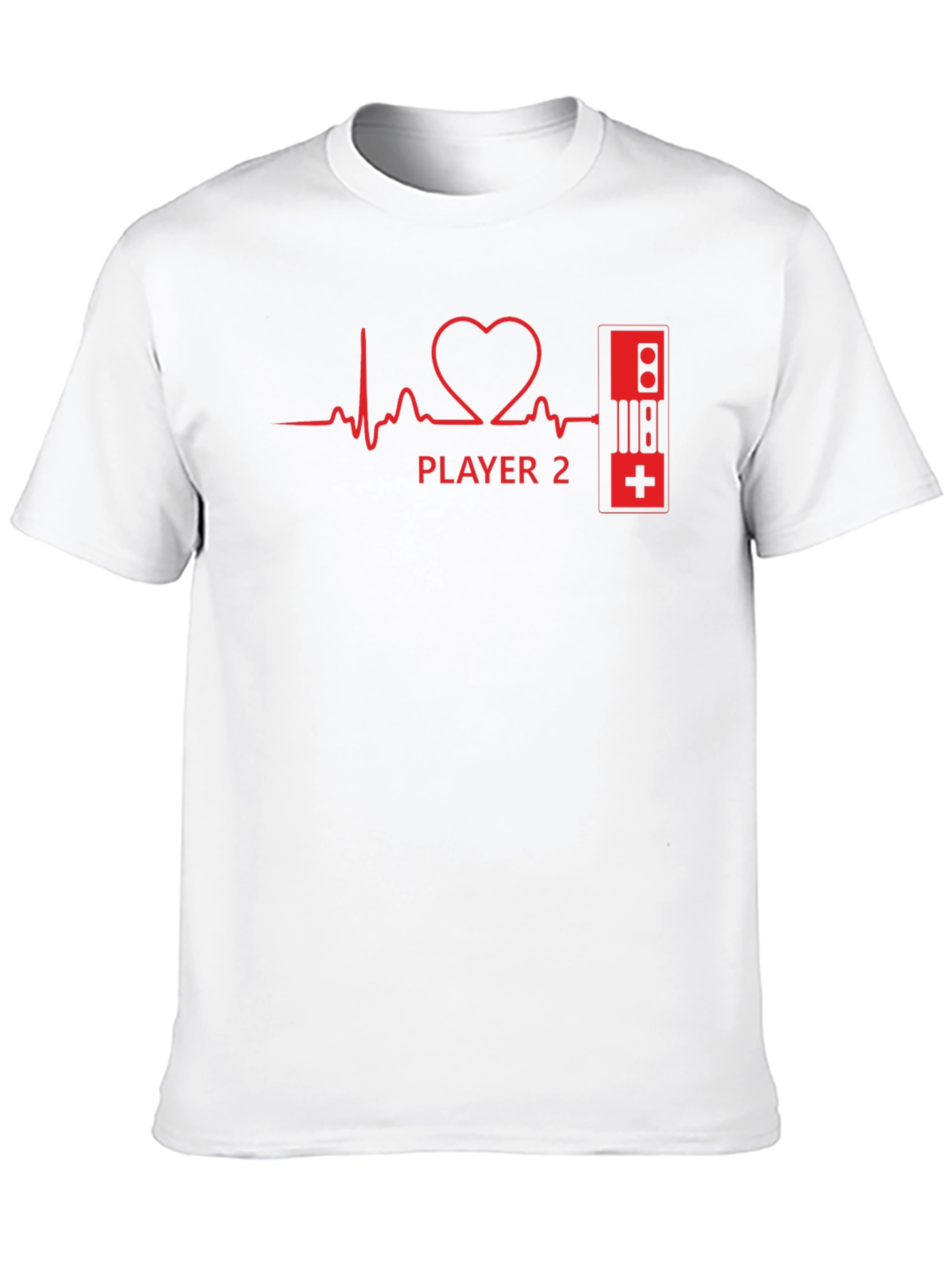 Player 2 Heartbeat Gaming T-Shirt - Black