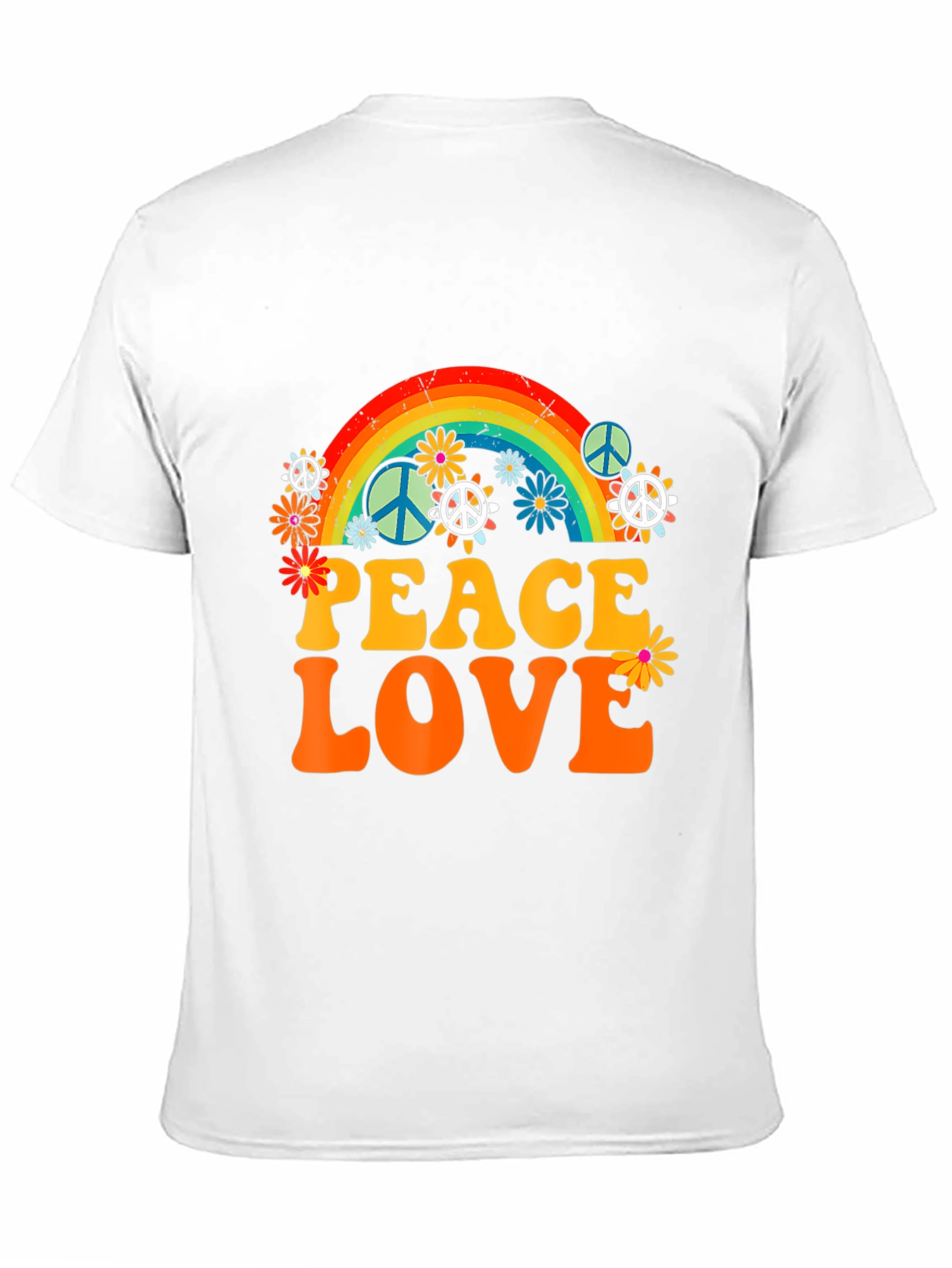 Peace Love Rainbow Graphic T-Shirt