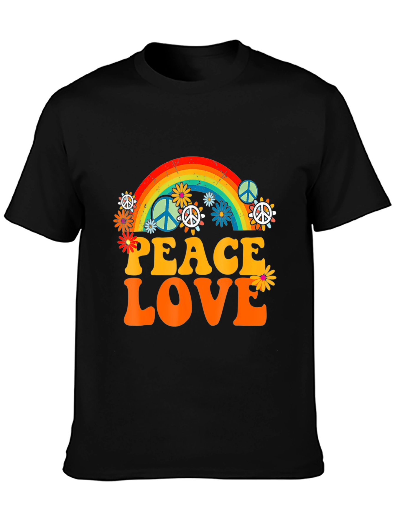 Peace Love Rainbow Graphic T-Shirt