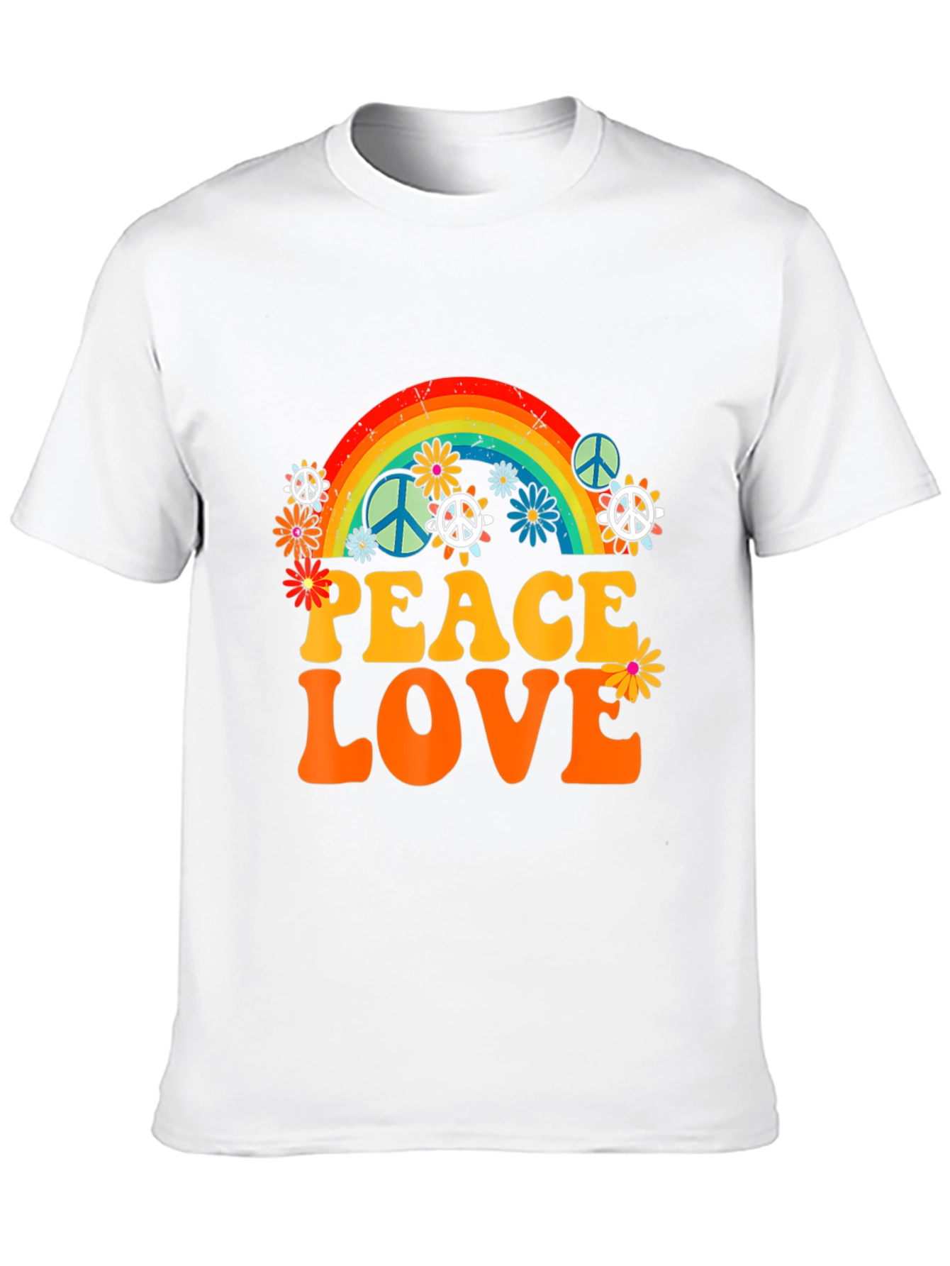 Peace Love Rainbow Graphic T-Shirt