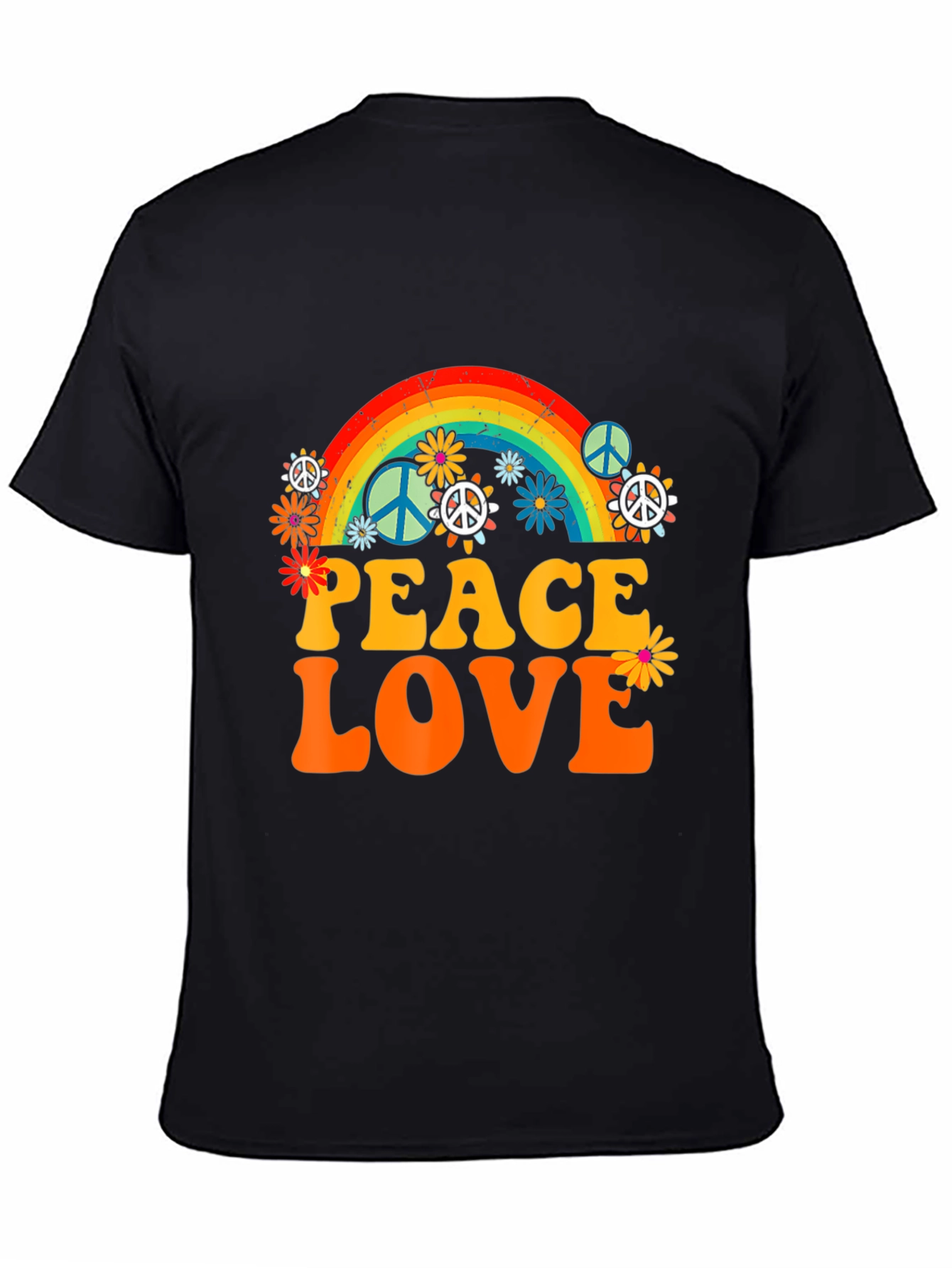 Peace Love Rainbow Graphic T-Shirt