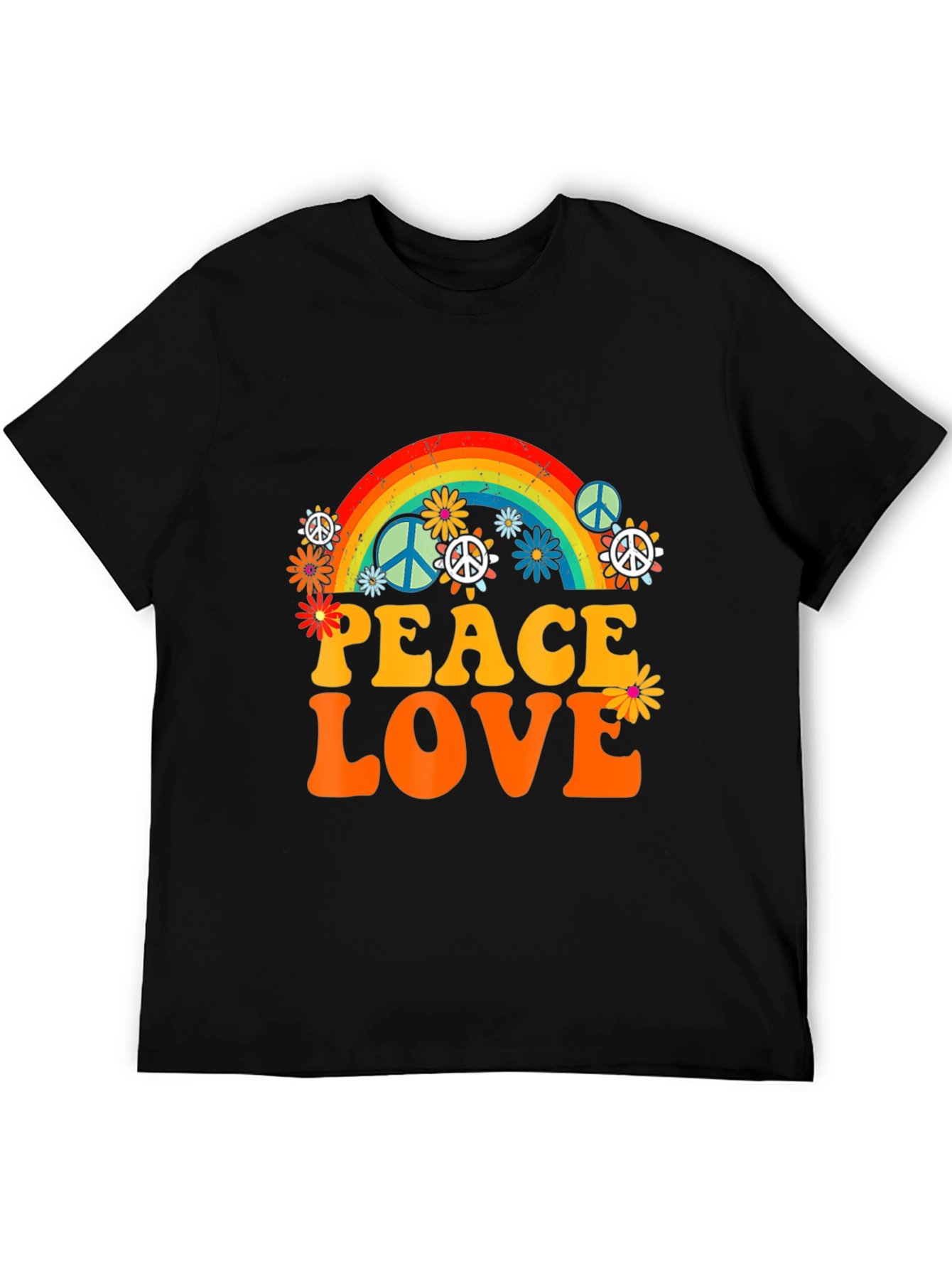 Peace Love Rainbow Graphic T-Shirt