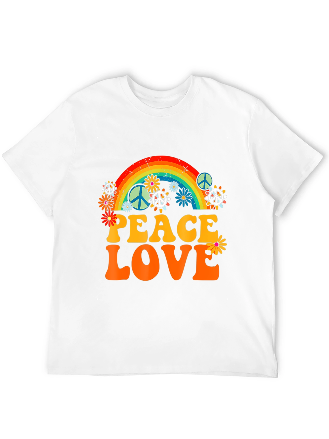 Peace Love Rainbow Graphic T-Shirt