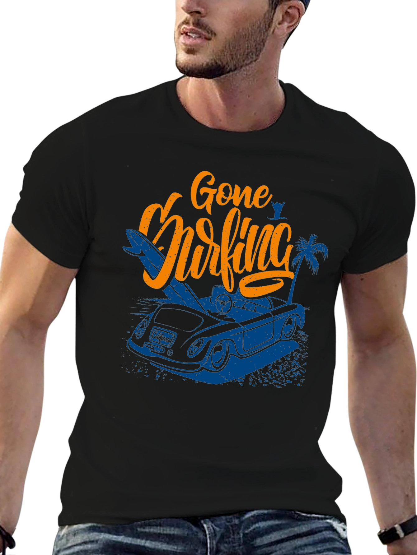 Gone Surfing Graphic T-Shirt - Beach Vibes