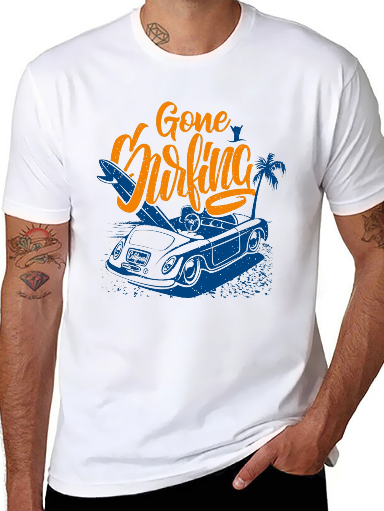 Gone Surfing Graphic T-Shirt - Beach Vibes