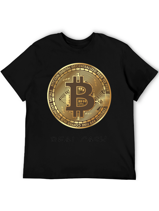 Bitcoin Real Cash Graphic Tee - Crypto T-Shirt