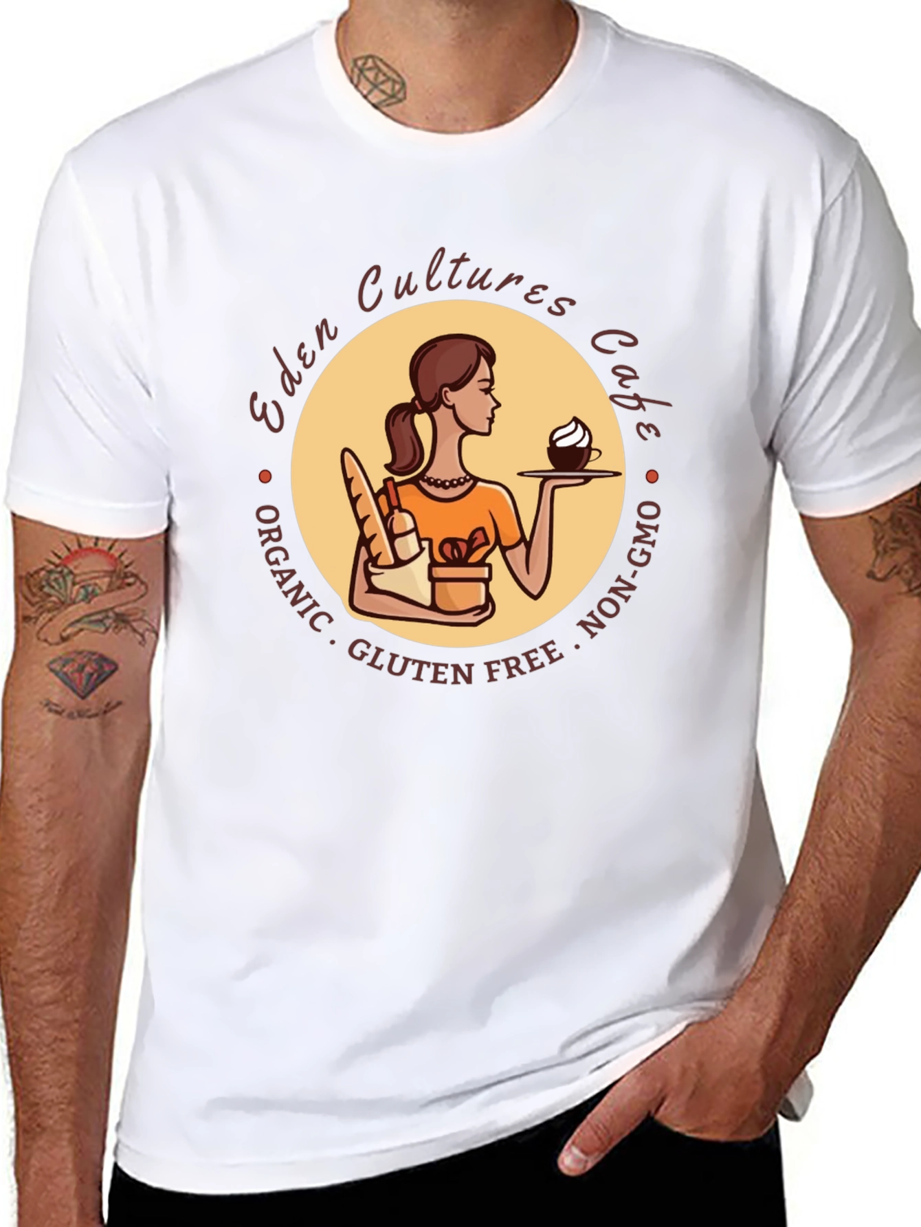Eden Cultures Cafe Graphic T-Shirt