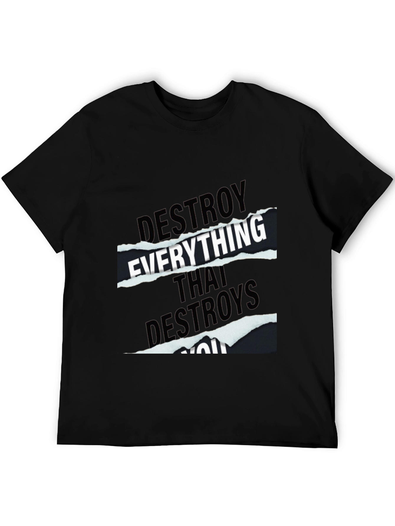 Destroy Everything Graphic Tee - Black Cotton T-Shirt