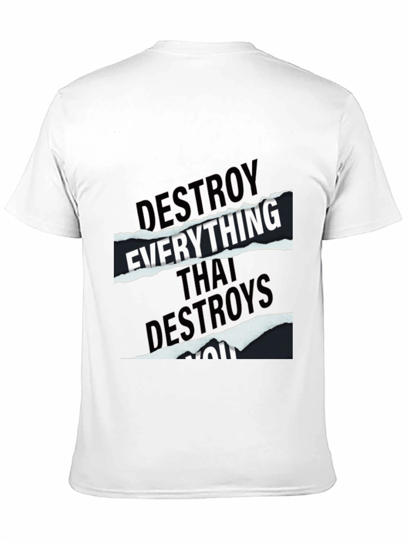 Destroy Everything Graphic Tee - Black Cotton T-Shirt