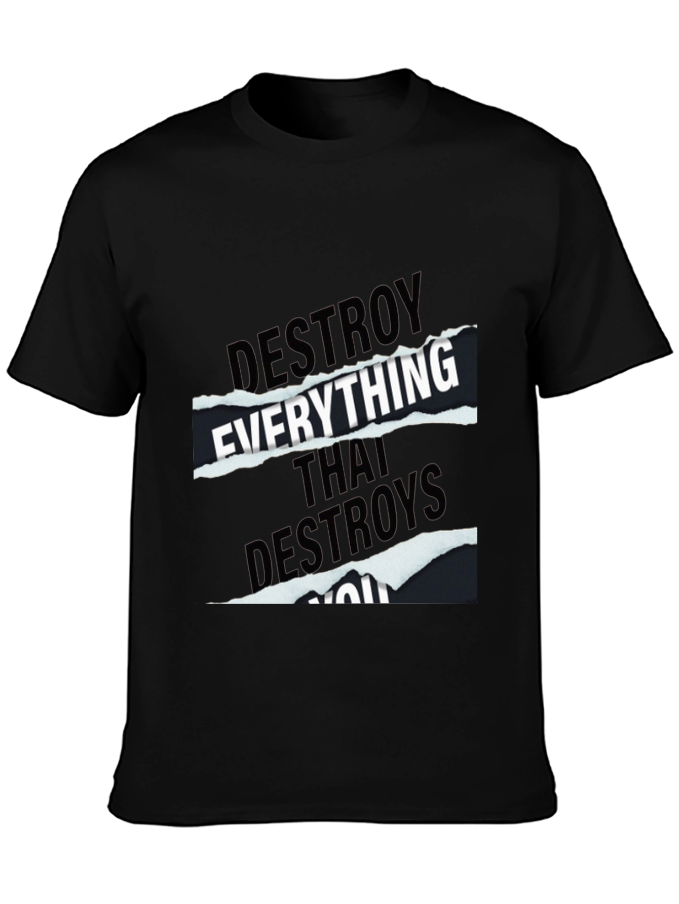 Destroy Everything Graphic Tee - Black Cotton T-Shirt