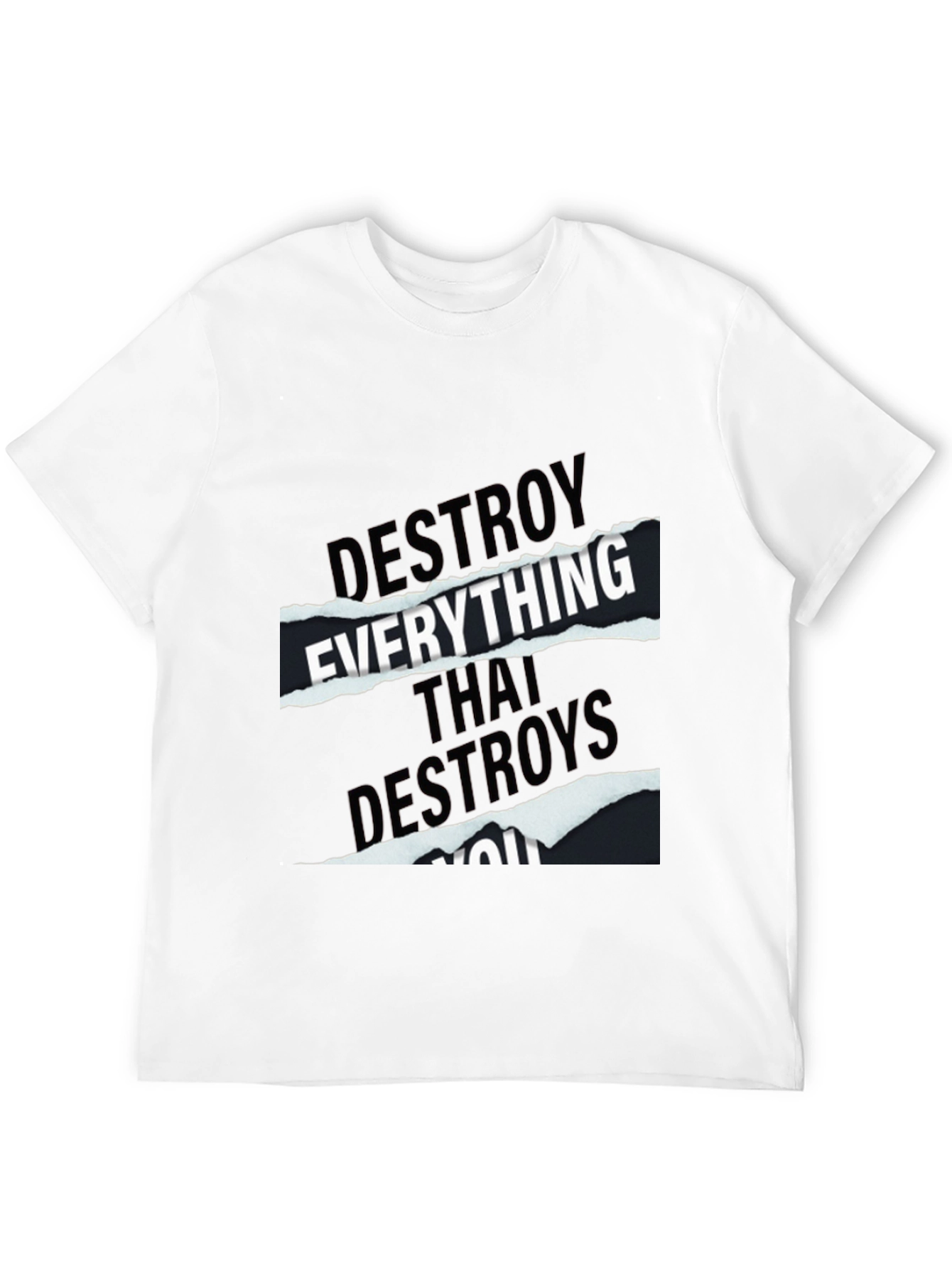 Destroy Everything Graphic Tee - Black Cotton T-Shirt