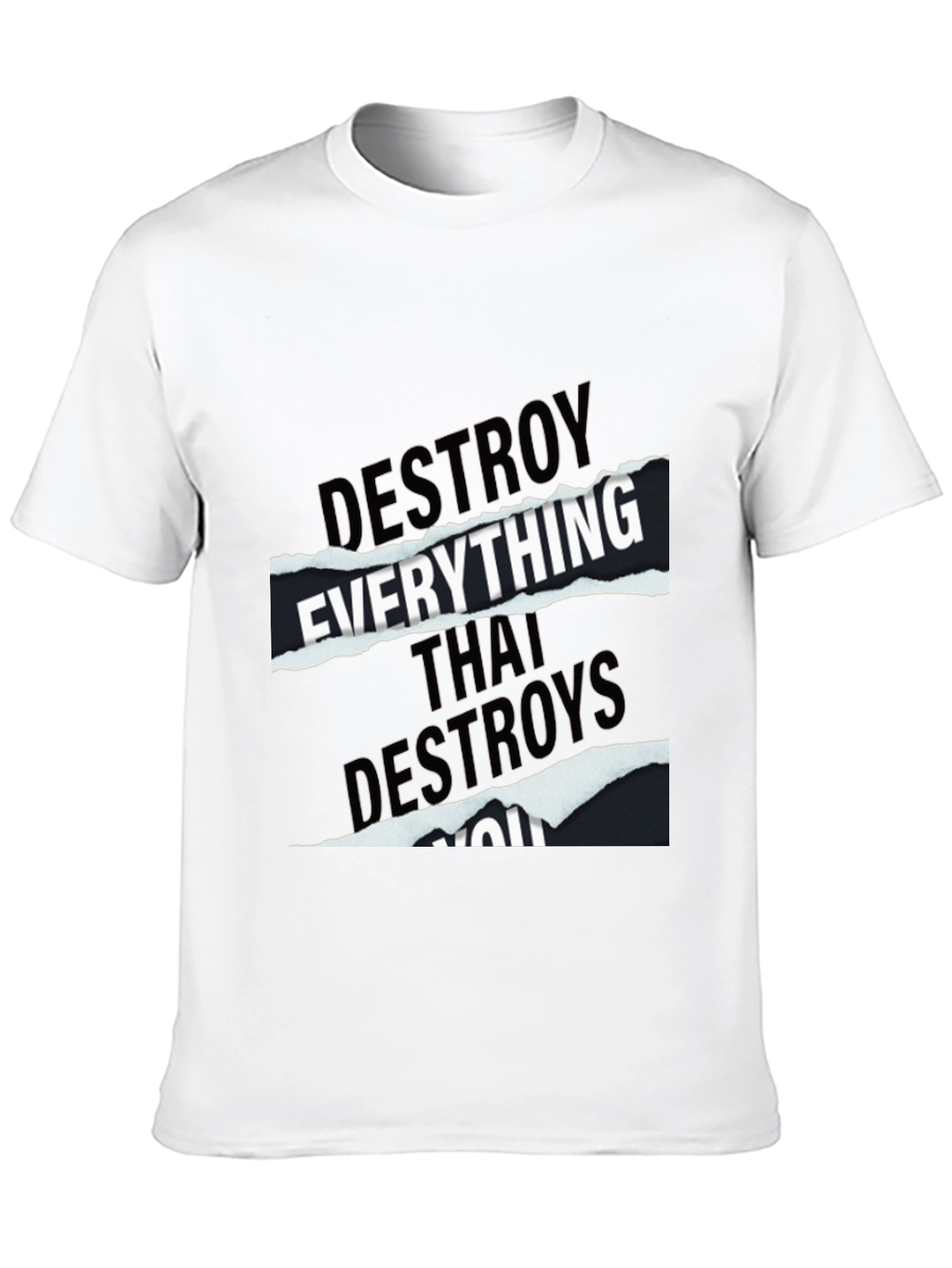 Destroy Everything Graphic Tee - Black Cotton T-Shirt