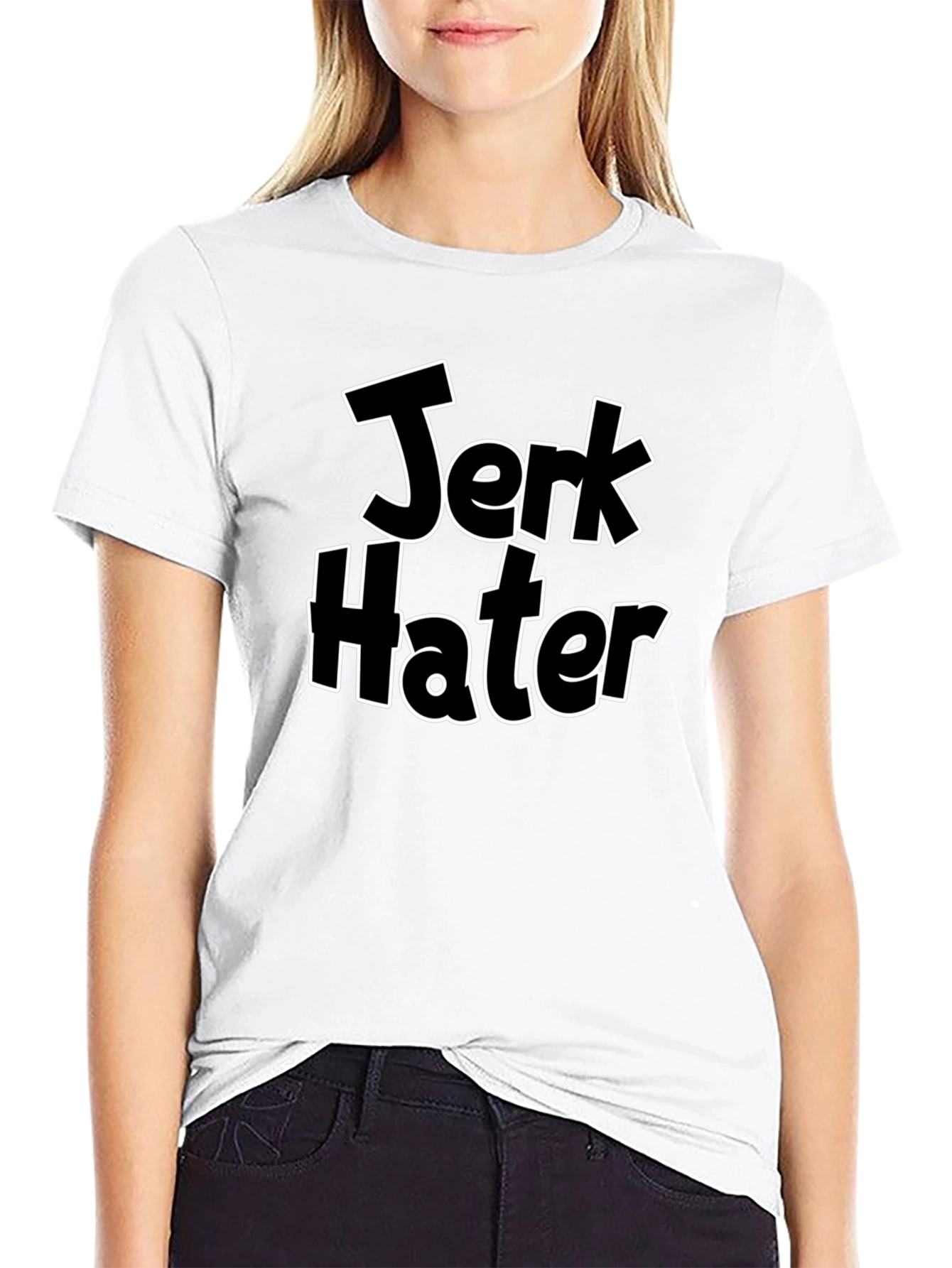 Jerk Hater Black Graphic Tee for Men