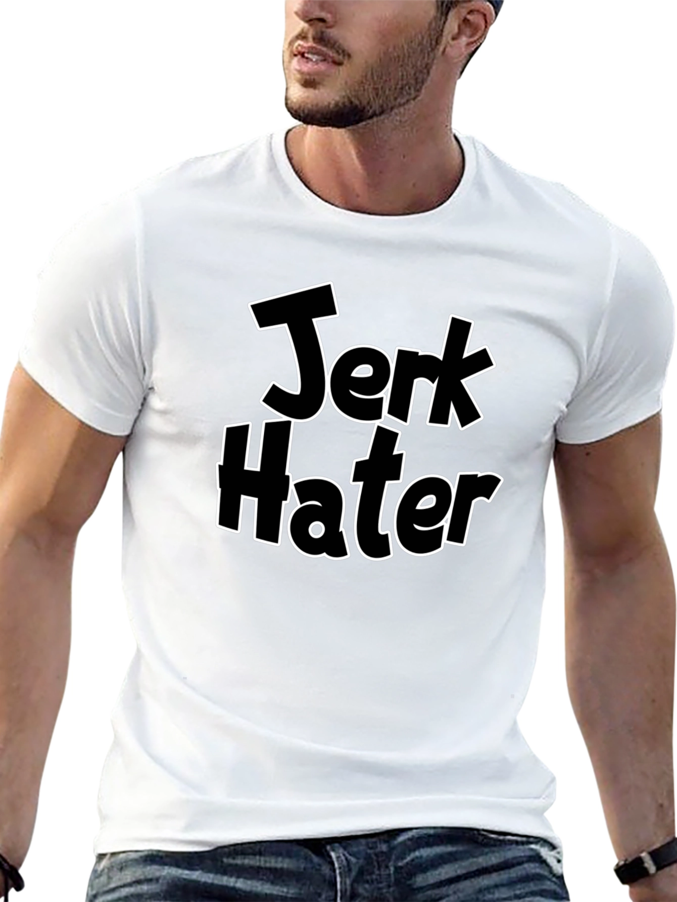 Jerk Hater Black Graphic Tee for Men