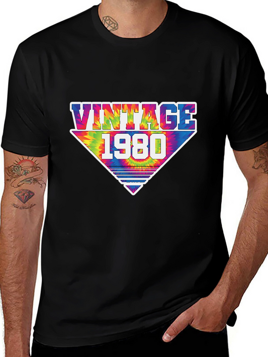 Vintage 1980 Tie Dye Graphic T-Shirt