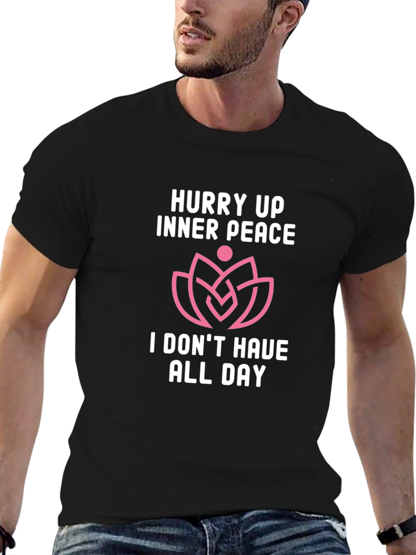 Hurry Up Inner Peace T-Shirt - Funny Slogan Tee