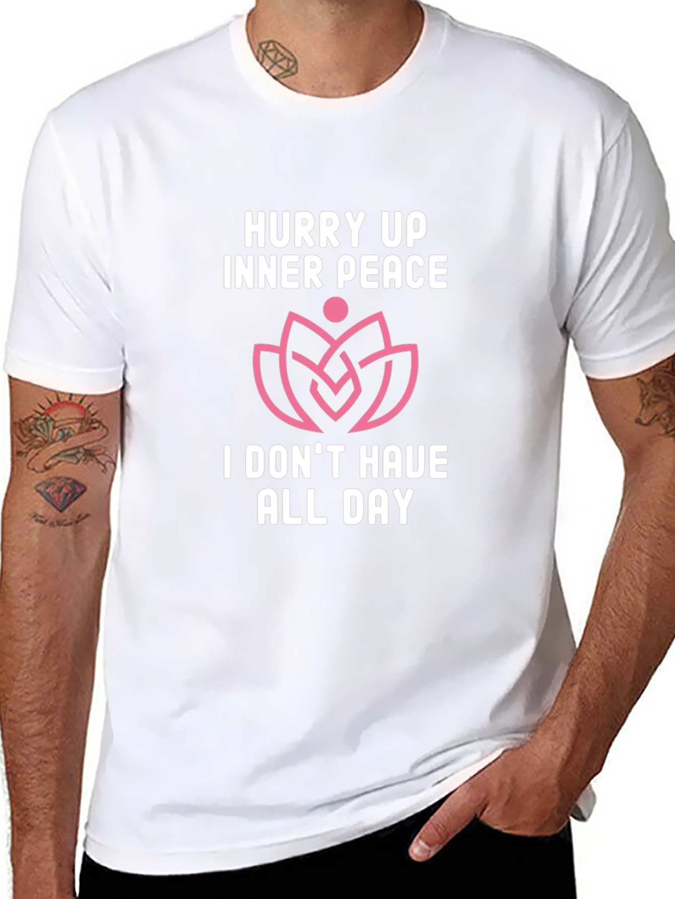 Hurry Up Inner Peace T-Shirt - Funny Slogan Tee