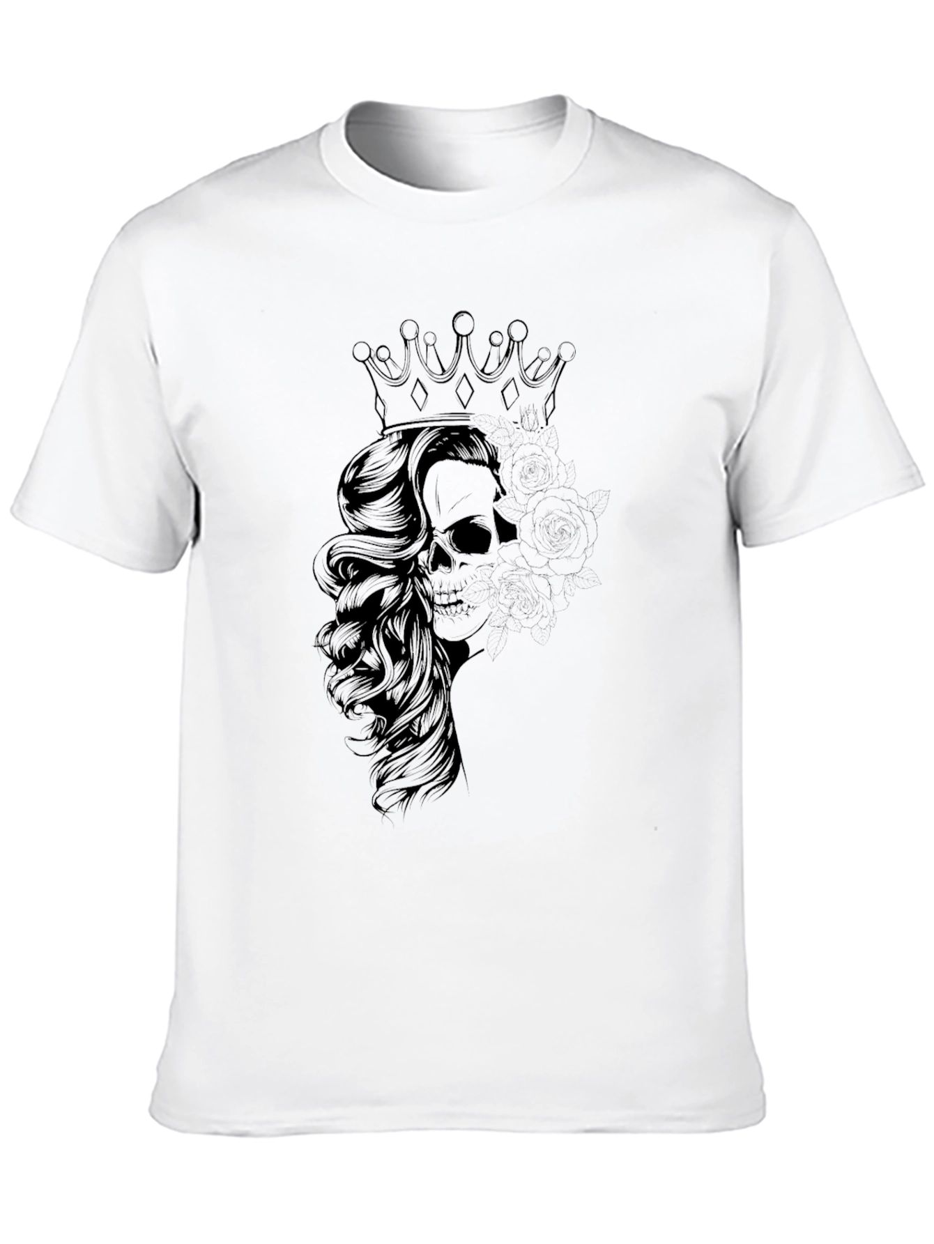 Skull Queen Graphic Tee - Black