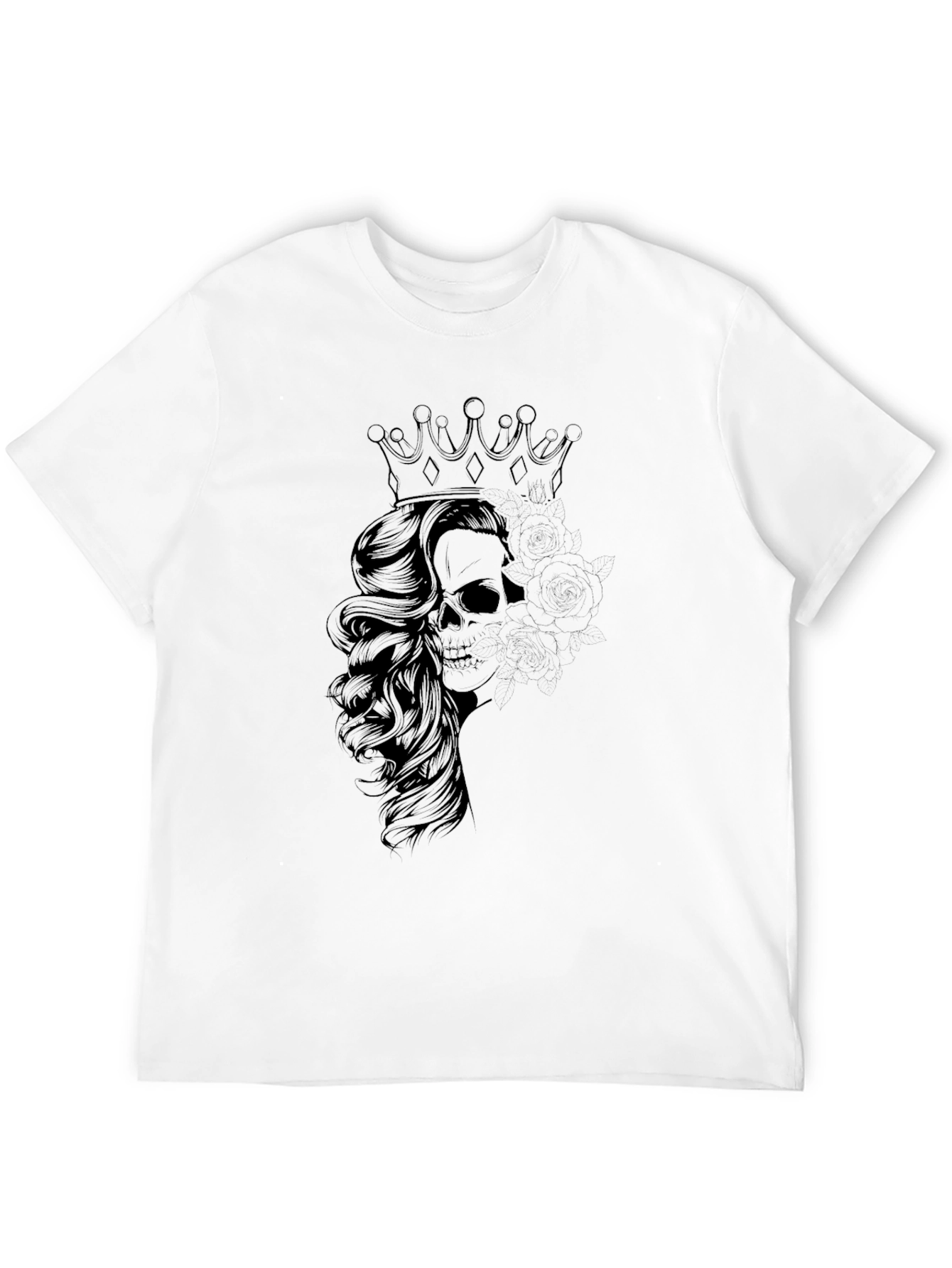 Skull Queen Graphic Tee - Black