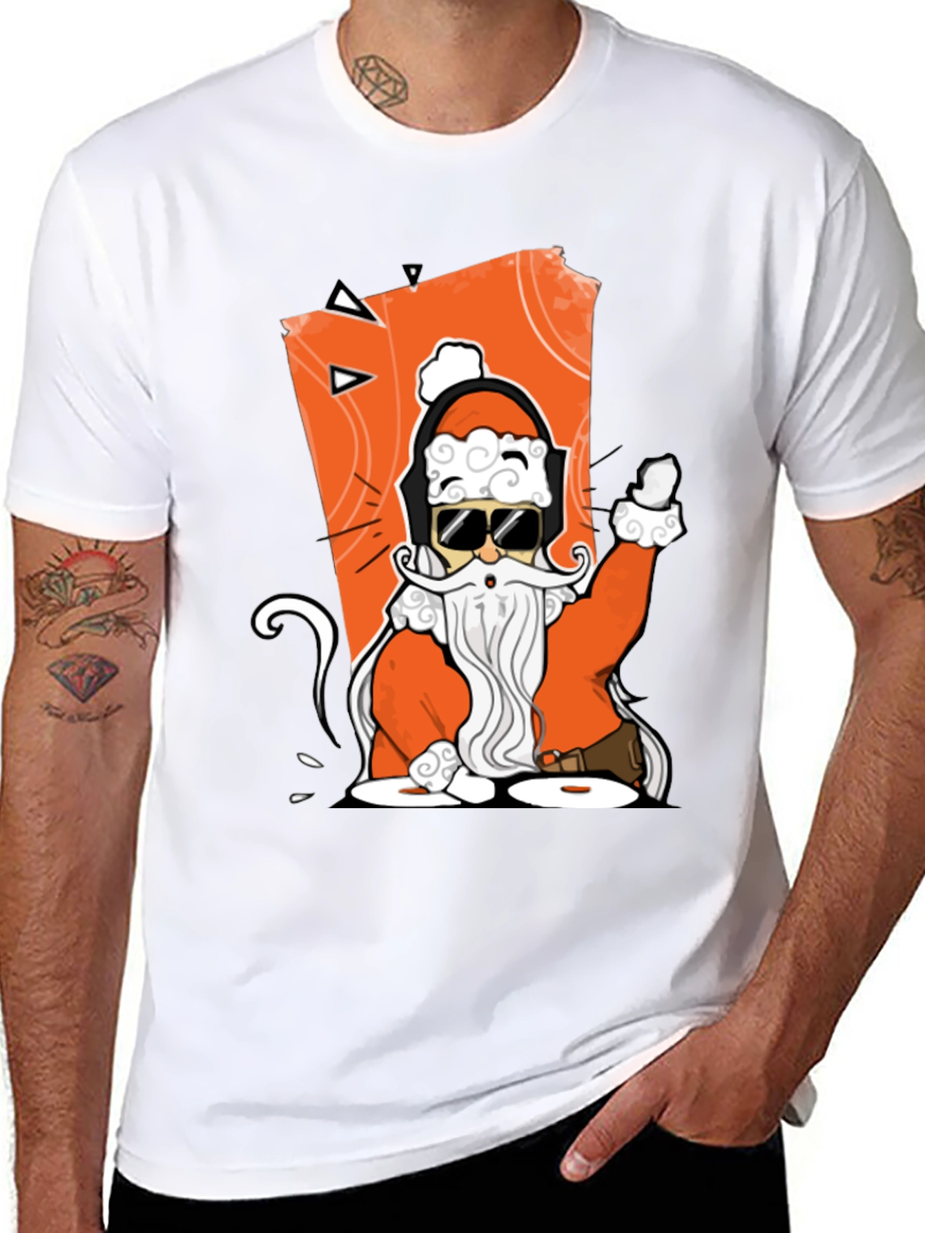 Cool Santa Graphic Tee - Holiday Style