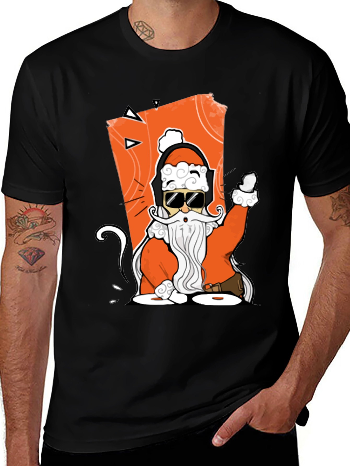 Cool Santa Graphic Tee - Holiday Style