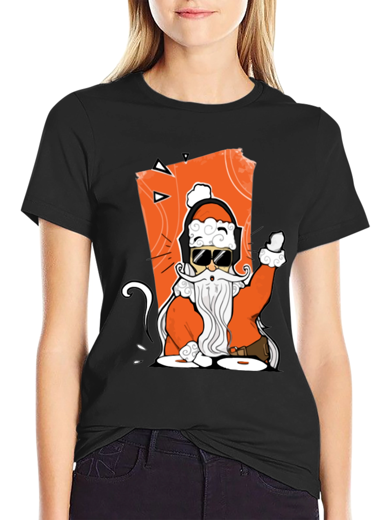 Cool Santa Graphic Tee - Holiday Style