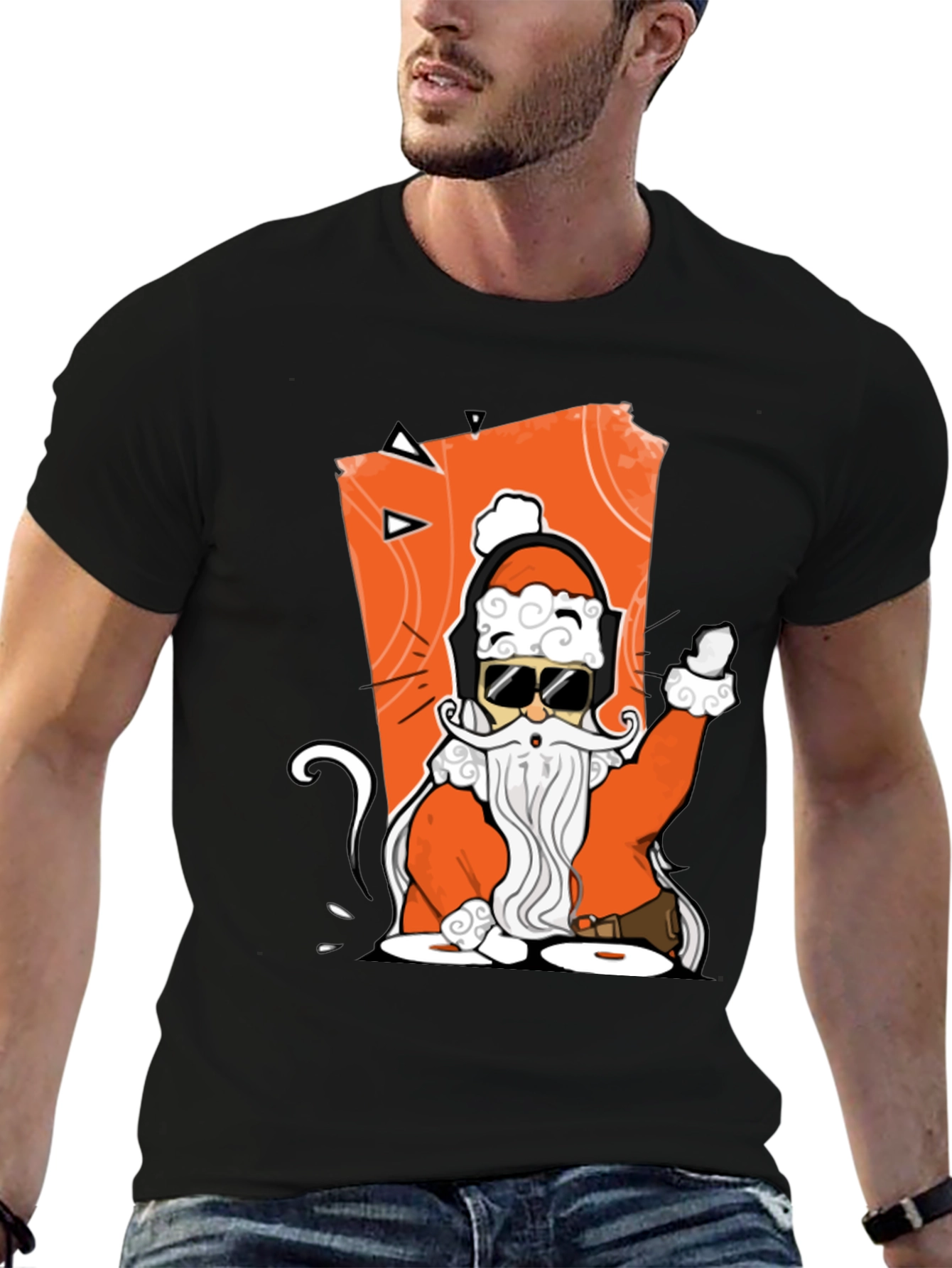 Cool Santa Graphic Tee - Holiday Style