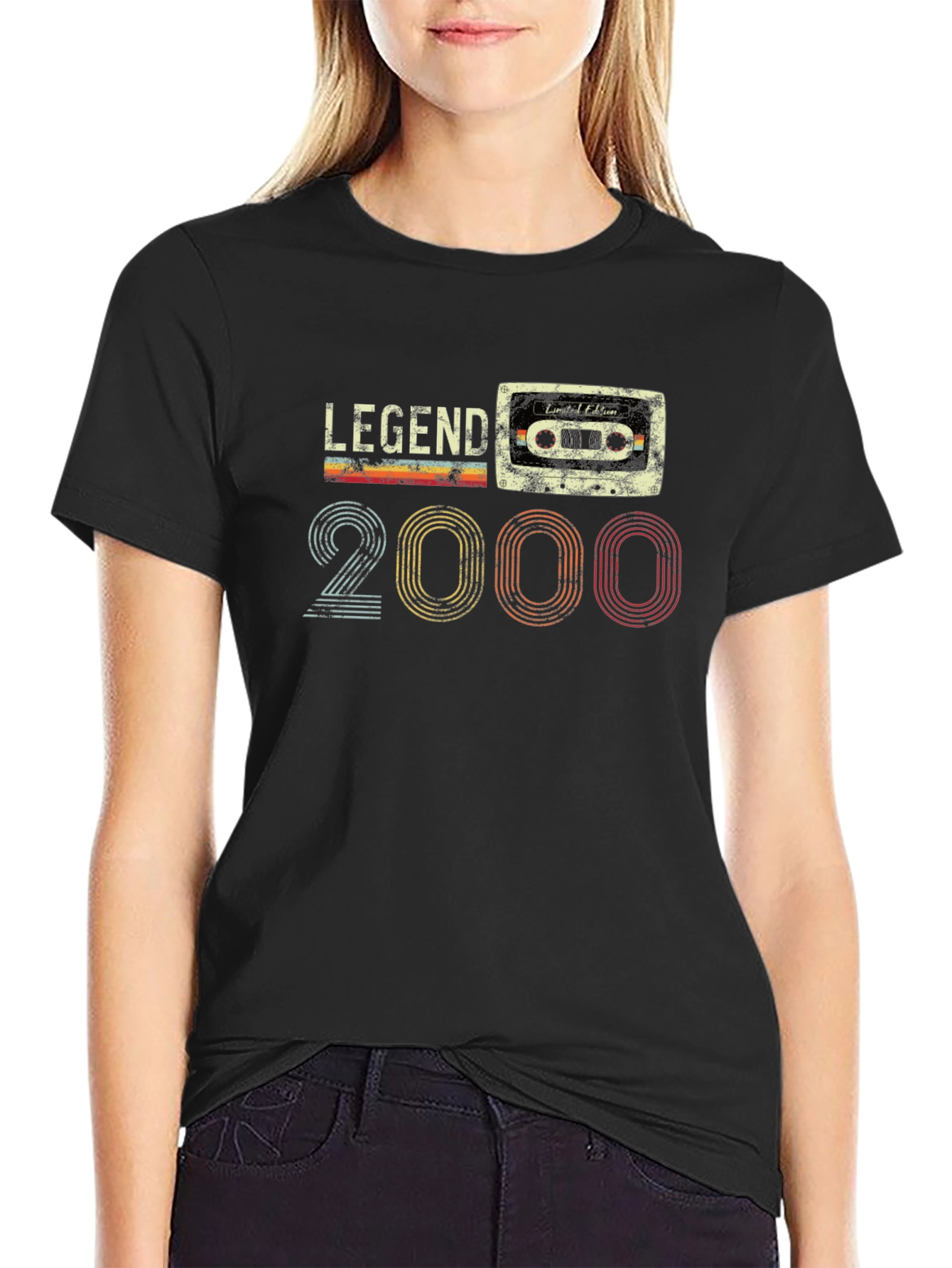 Legend 2000 Cassette Tape Graphic Tee - Black