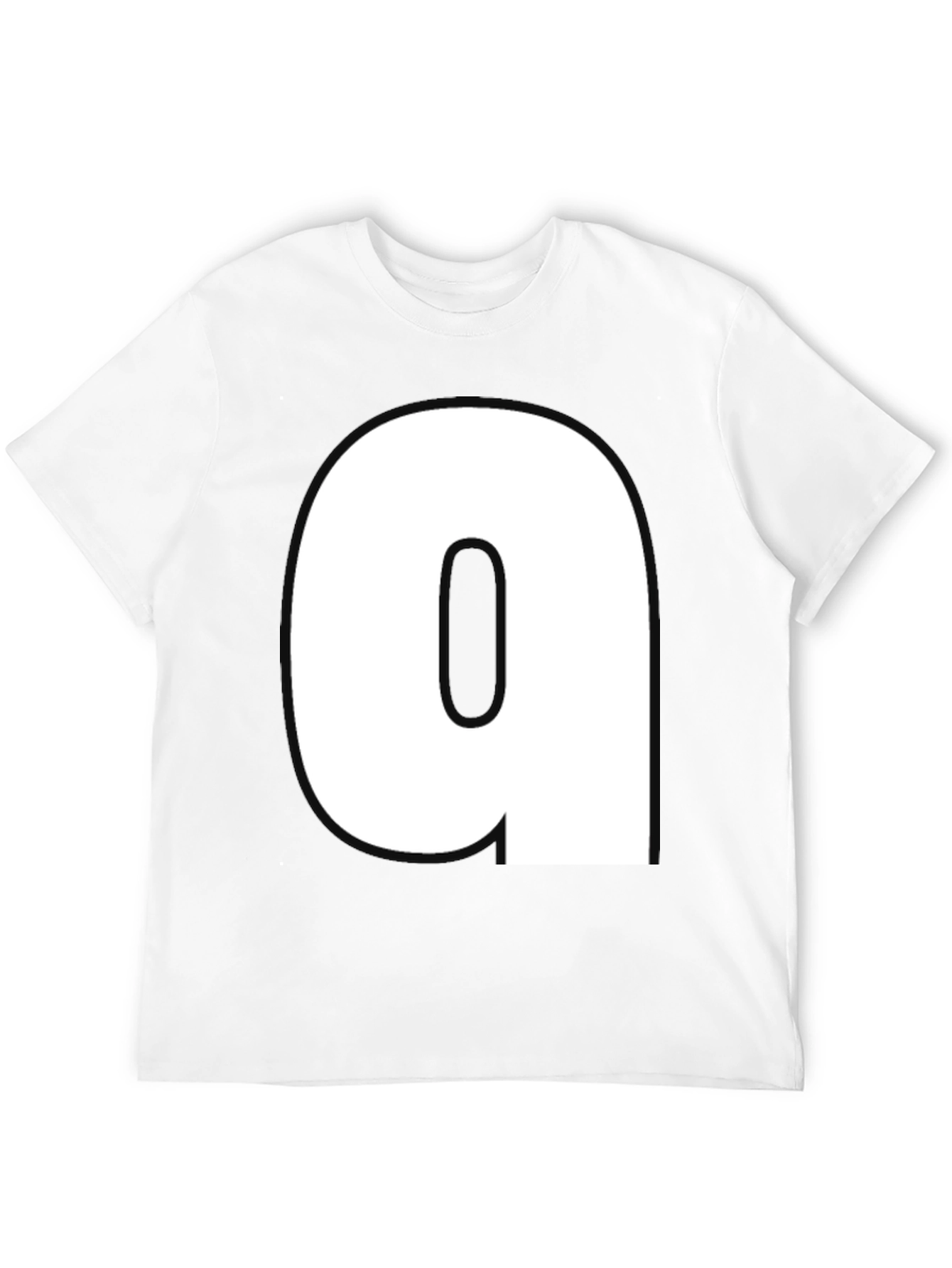 Black T-Shirt with Bold White a Design