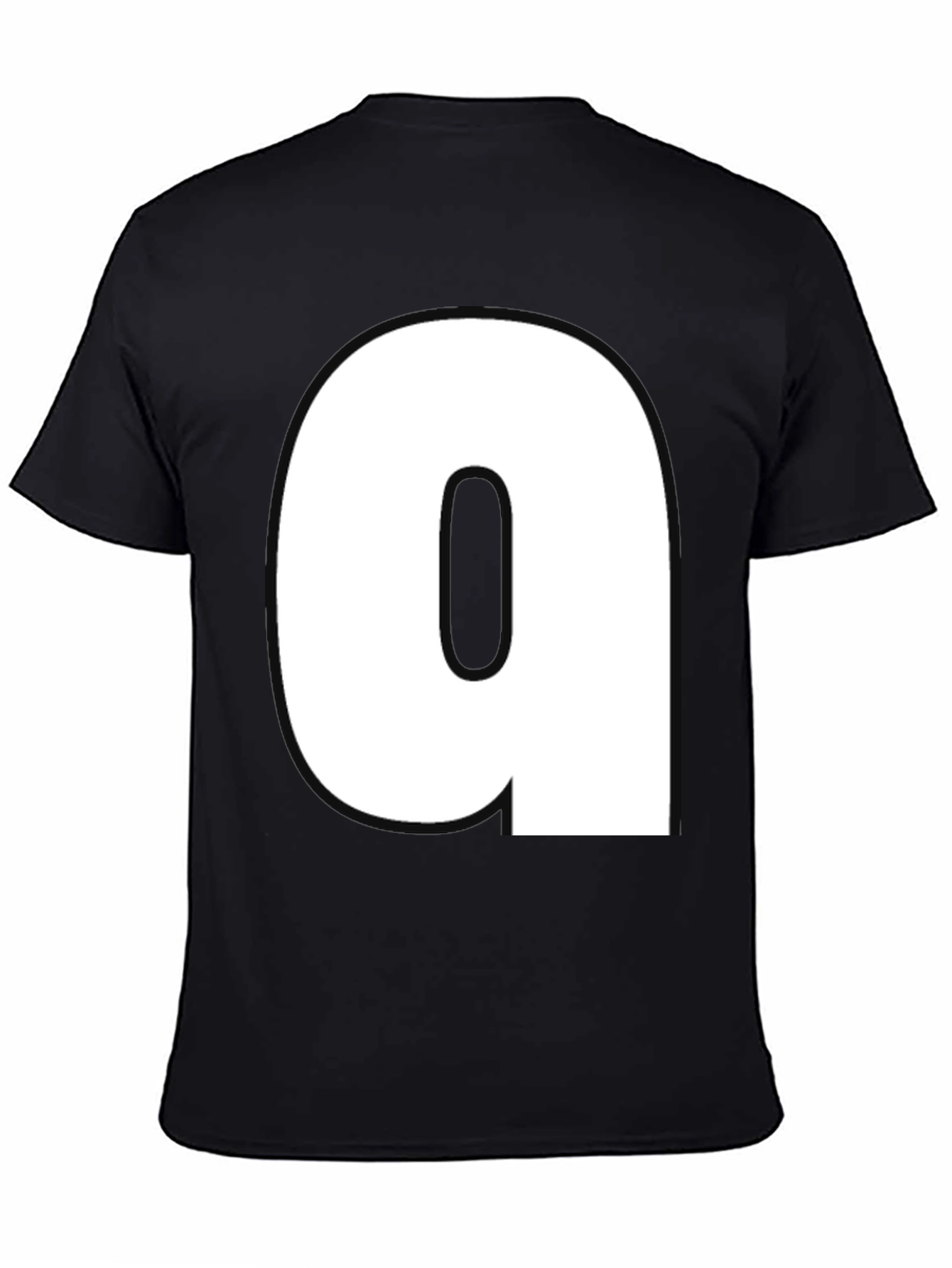 Black T-Shirt with Bold White a Design